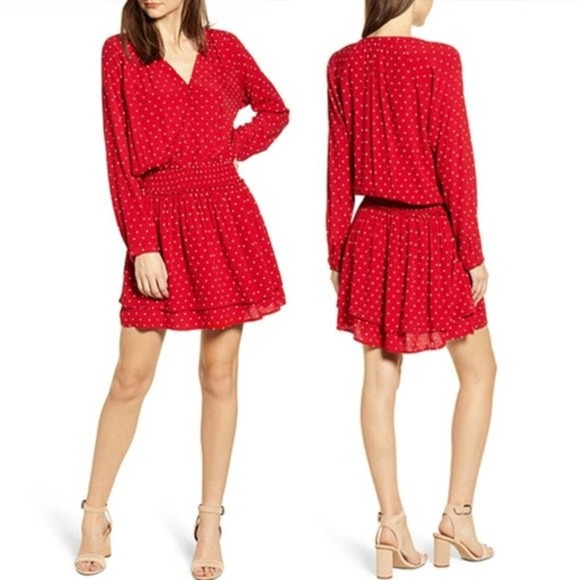 Rails Dresses & Skirts - New Rails Jasmine Scarlet Red Polka Dot Mini Dress